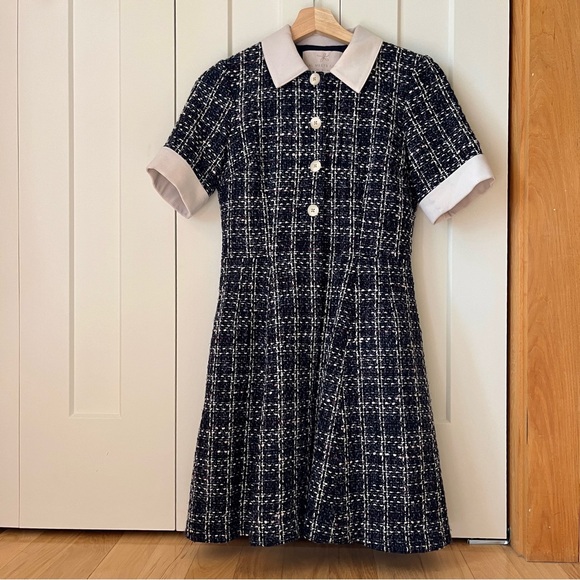 Gal Meets Glam Dresses & Skirts - Gal Meets Glam Size 0 Tweed Button-Down Mini Dress